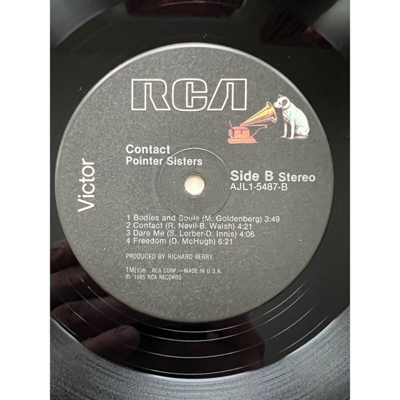 Pointer Sisters Contact LP 1985 RCA Victor AJL1-5487 - Picture 8 of 8